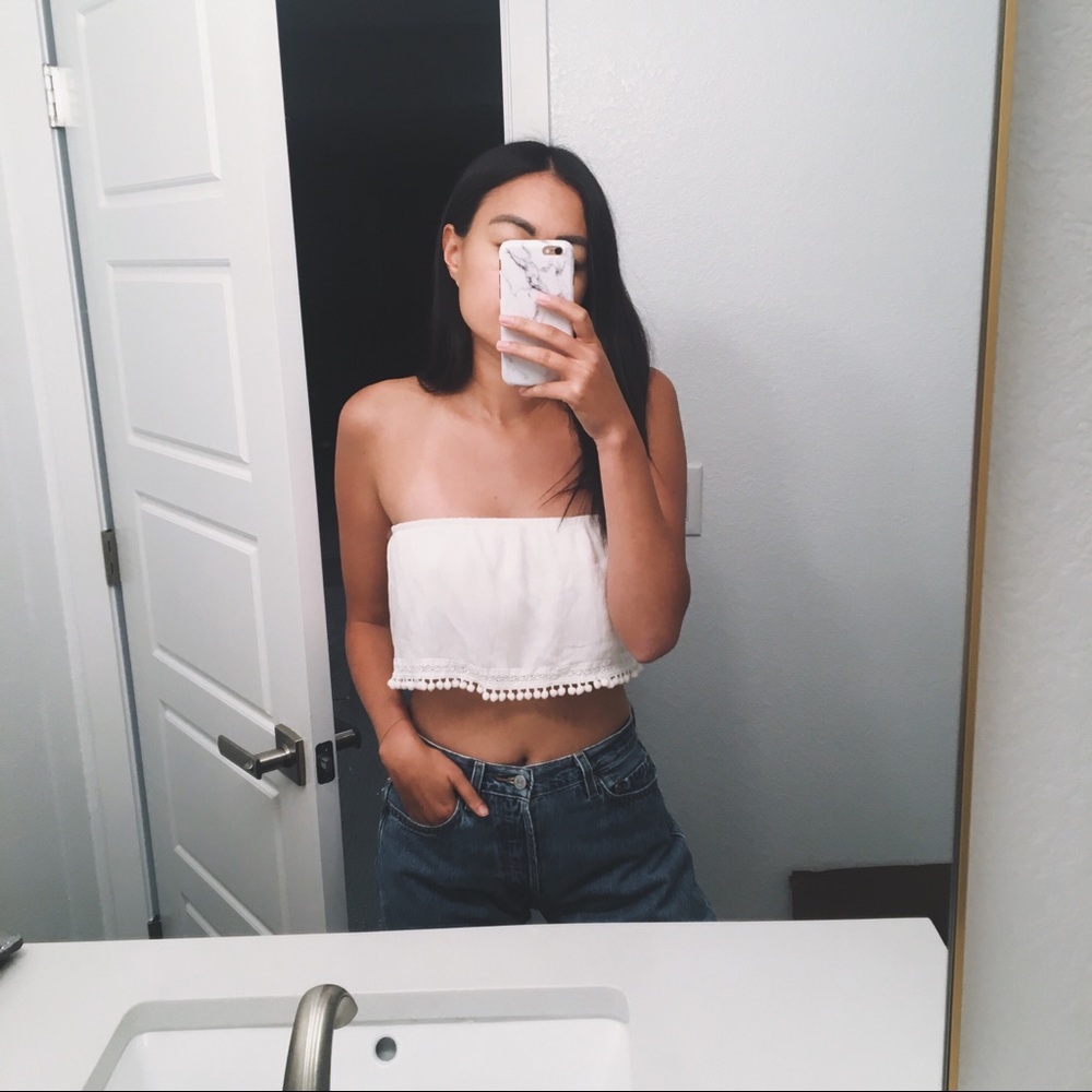 Forever 21 Pom Crop Top